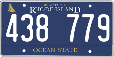 RI license plate 438779
