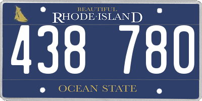 RI license plate 438780
