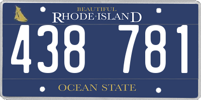 RI license plate 438781