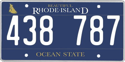 RI license plate 438787