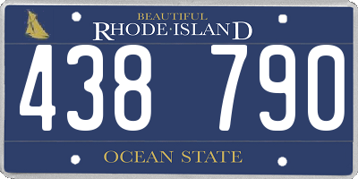 RI license plate 438790