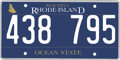 RI license plate 438795