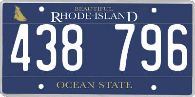 RI license plate 438796