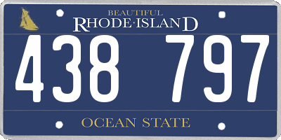 RI license plate 438797