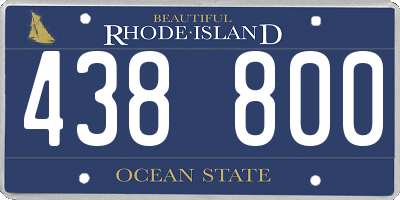 RI license plate 438800