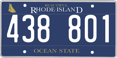 RI license plate 438801