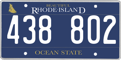 RI license plate 438802