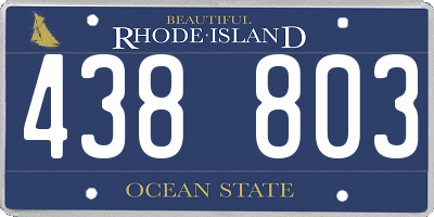 RI license plate 438803