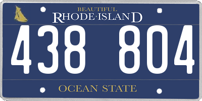 RI license plate 438804