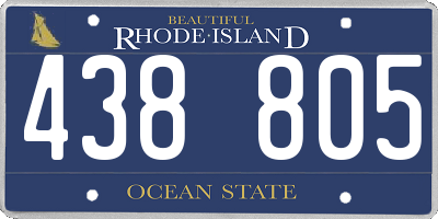 RI license plate 438805