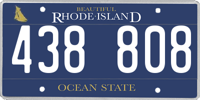 RI license plate 438808