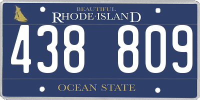 RI license plate 438809