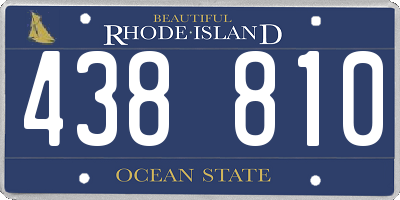 RI license plate 438810