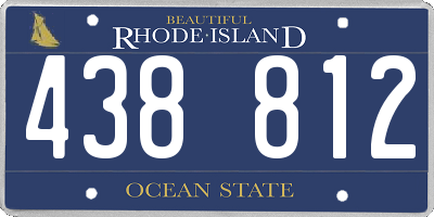 RI license plate 438812