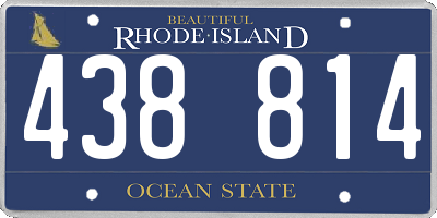 RI license plate 438814