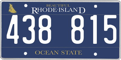 RI license plate 438815