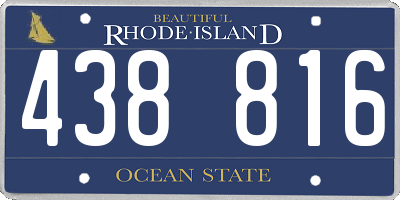 RI license plate 438816