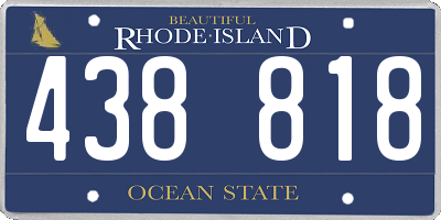 RI license plate 438818