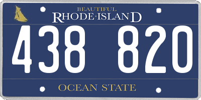 RI license plate 438820