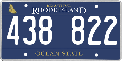 RI license plate 438822