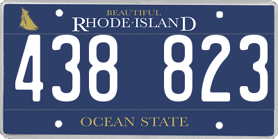 RI license plate 438823