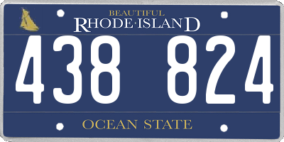 RI license plate 438824