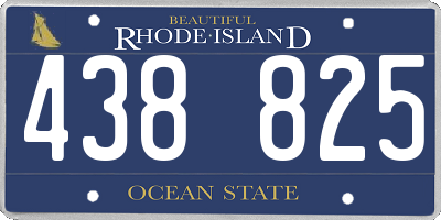 RI license plate 438825