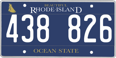 RI license plate 438826