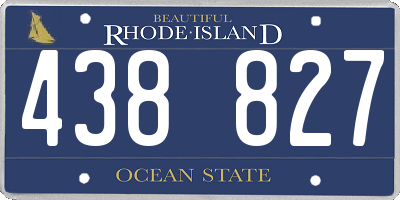 RI license plate 438827