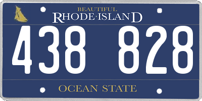 RI license plate 438828