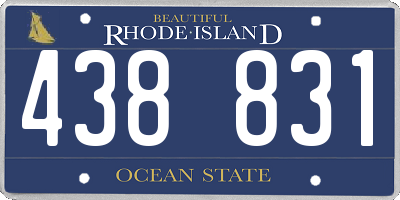 RI license plate 438831