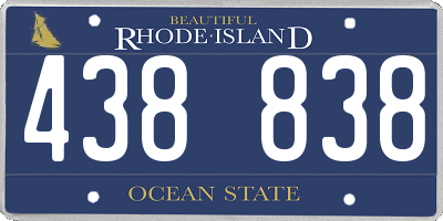 RI license plate 438838
