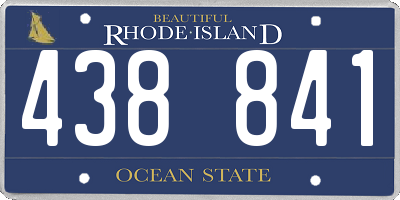 RI license plate 438841