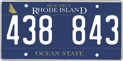 RI license plate 438843