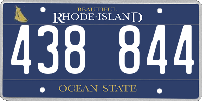 RI license plate 438844