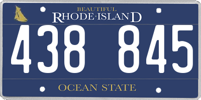 RI license plate 438845