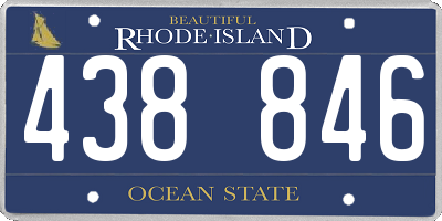 RI license plate 438846