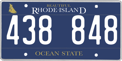 RI license plate 438848