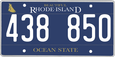 RI license plate 438850