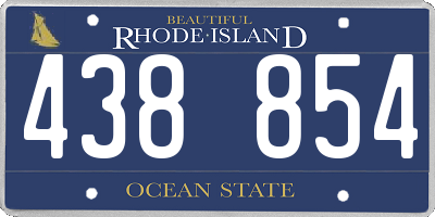 RI license plate 438854