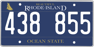 RI license plate 438855