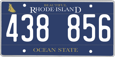 RI license plate 438856