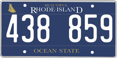 RI license plate 438859