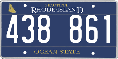 RI license plate 438861