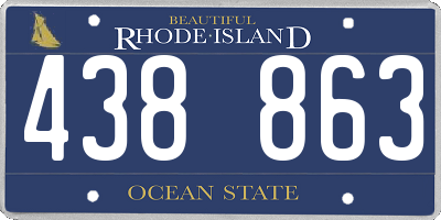 RI license plate 438863