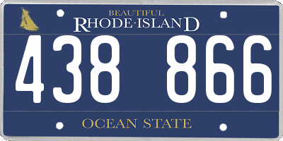 RI license plate 438866