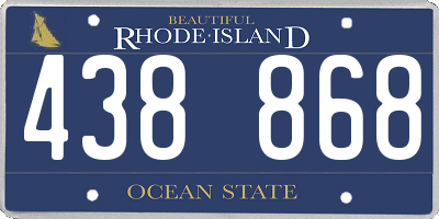 RI license plate 438868