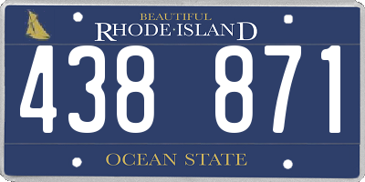 RI license plate 438871