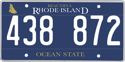 RI license plate 438872