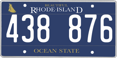 RI license plate 438876